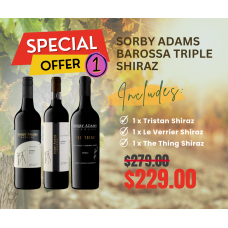 Sorby Adams Barossa Shiraz Triple Pack Special Offer